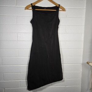 Nau Asymmetrical Boatneck Dress XS Organic Cotton Spandex‎ Asymmetrical Minimal